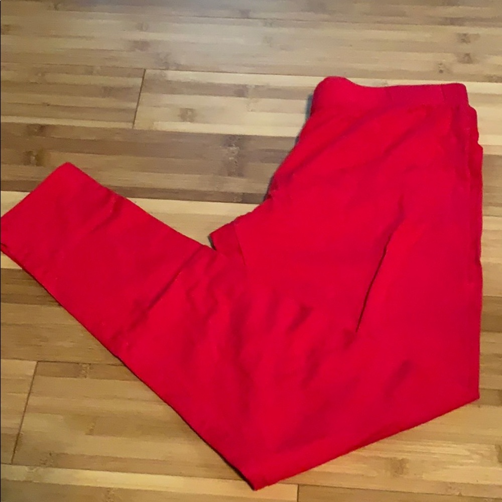 Red leggings